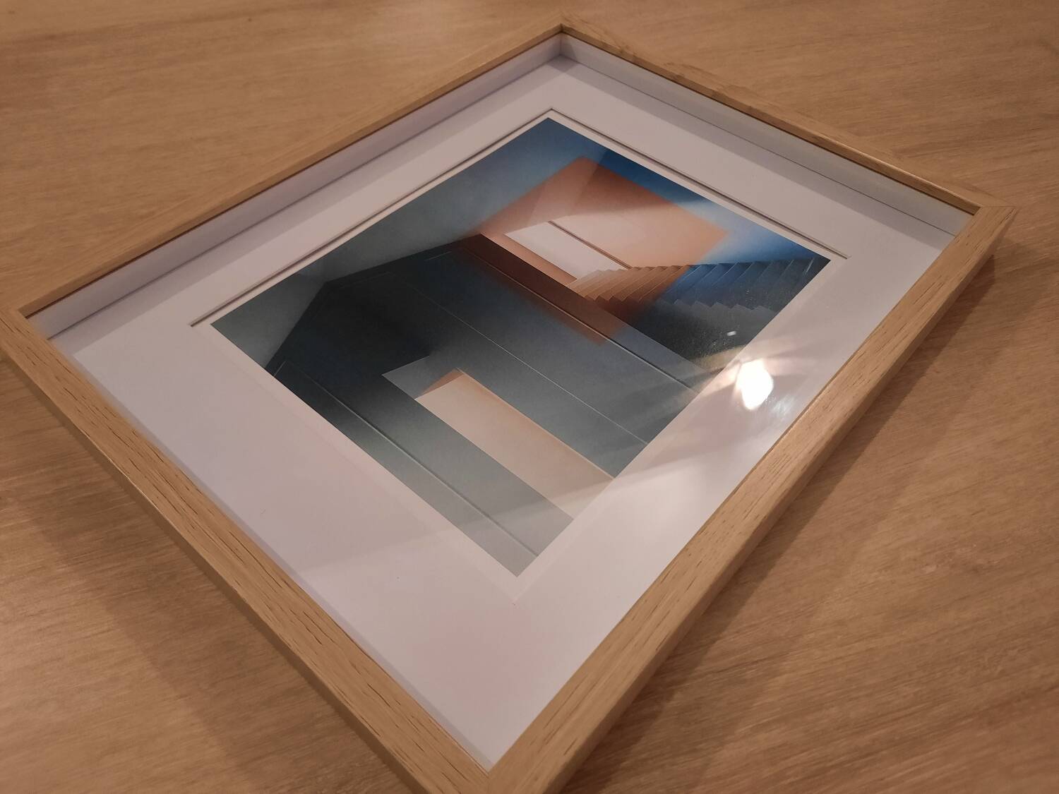 Modern abstract architecture framed photo