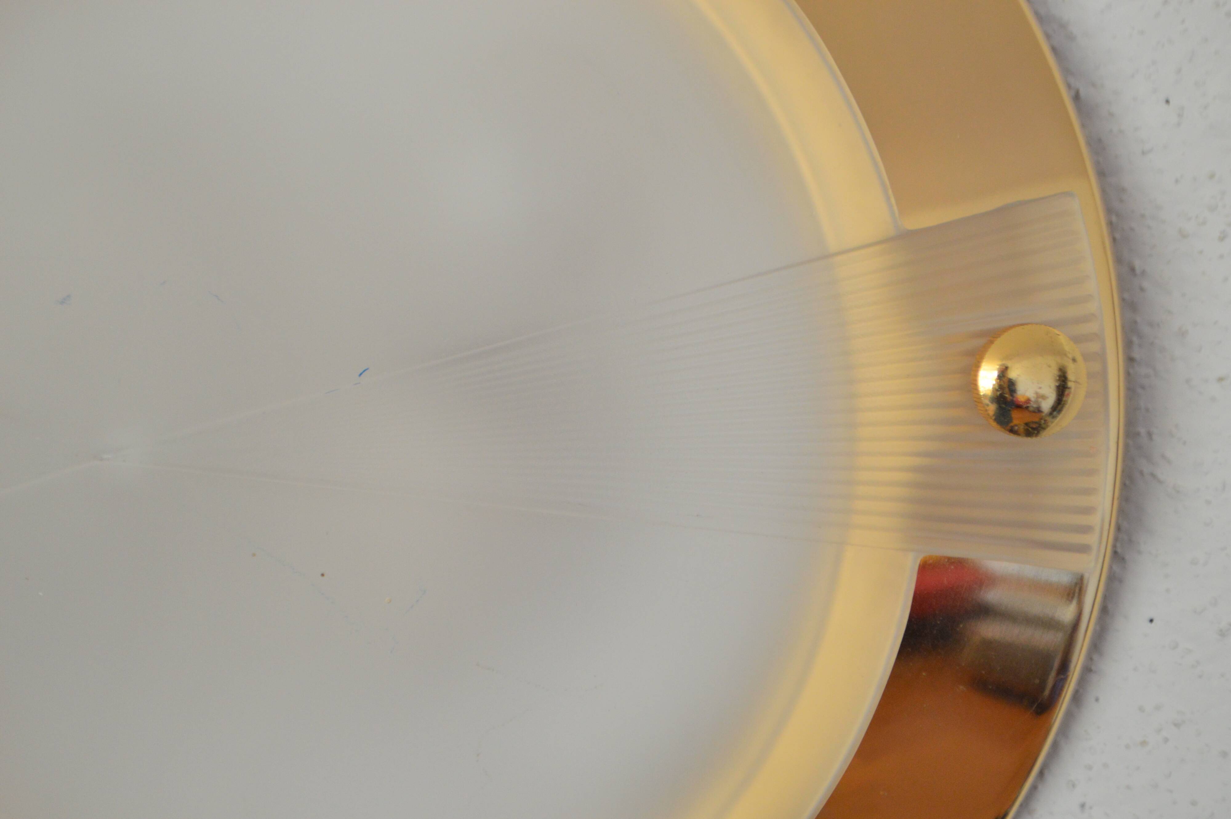 Wall light from the 80s vintage design gold glass