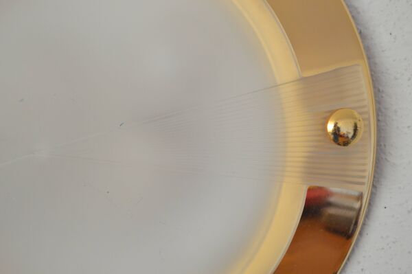 Wall light from the 80s vintage design gold glass