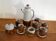 Vintage enamelled stoneware coffee set made in Japan 60s