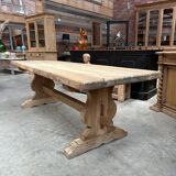 Monastery-style table in oak and elm