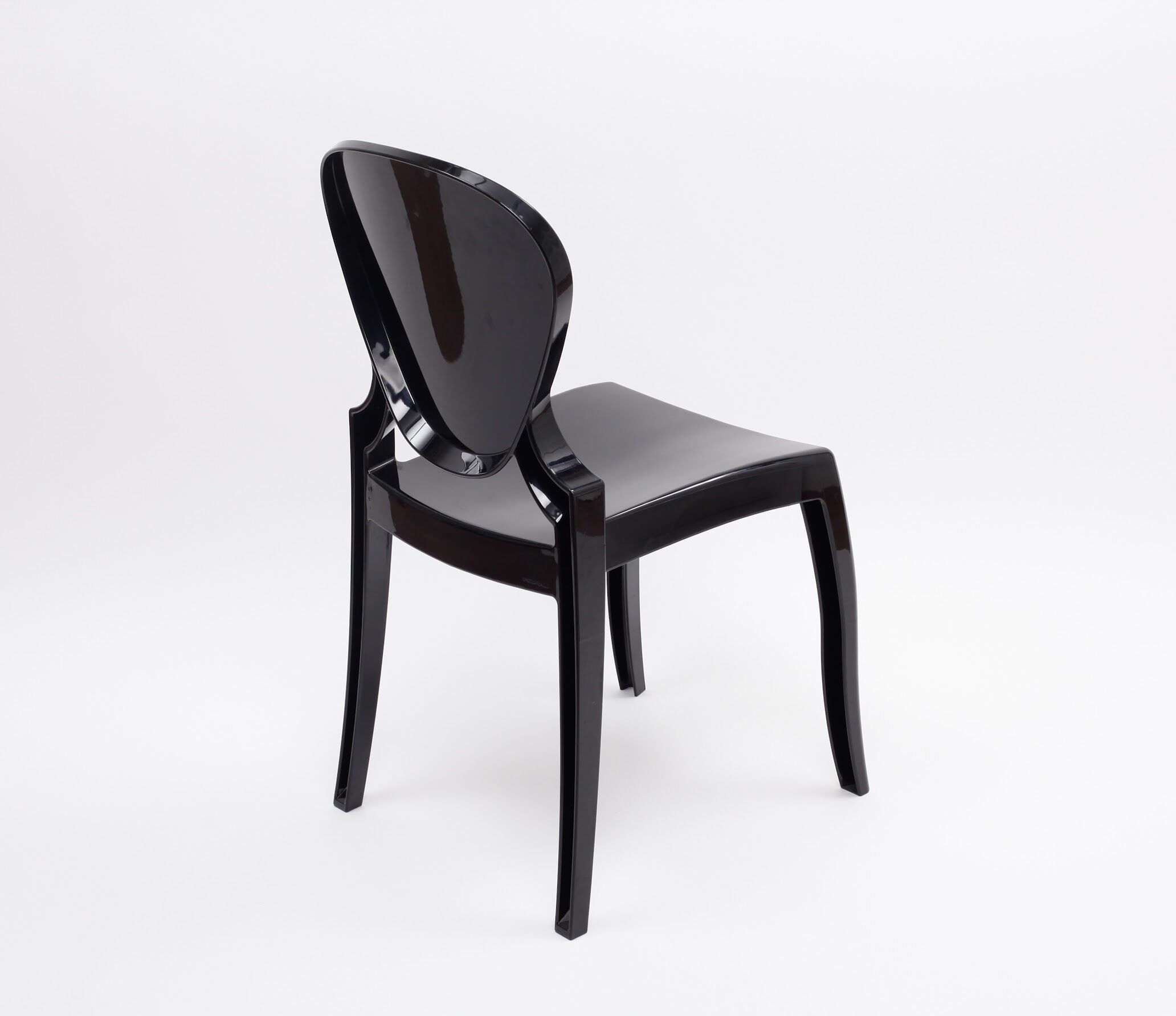 Set of 4 black chairs design Queen by Claudio Dondoli and Marco Pocci