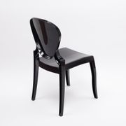 Ensemble de 4 chaises noires design Queen de Claudio Dondoli et Marco Pocci