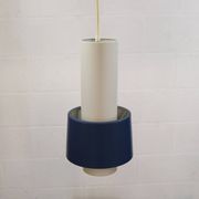 Old Danish design lamp in white/gray and blue colours - Denmark 60's