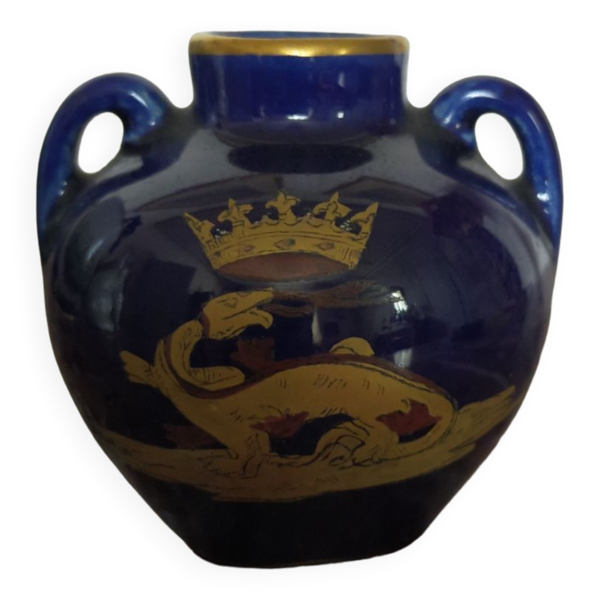 Small earthenware vase, Blue of Tours