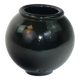Black ceramic ball vase from Biot