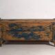 Antique chest painted blue made of pine – Central Europe, circa 1870