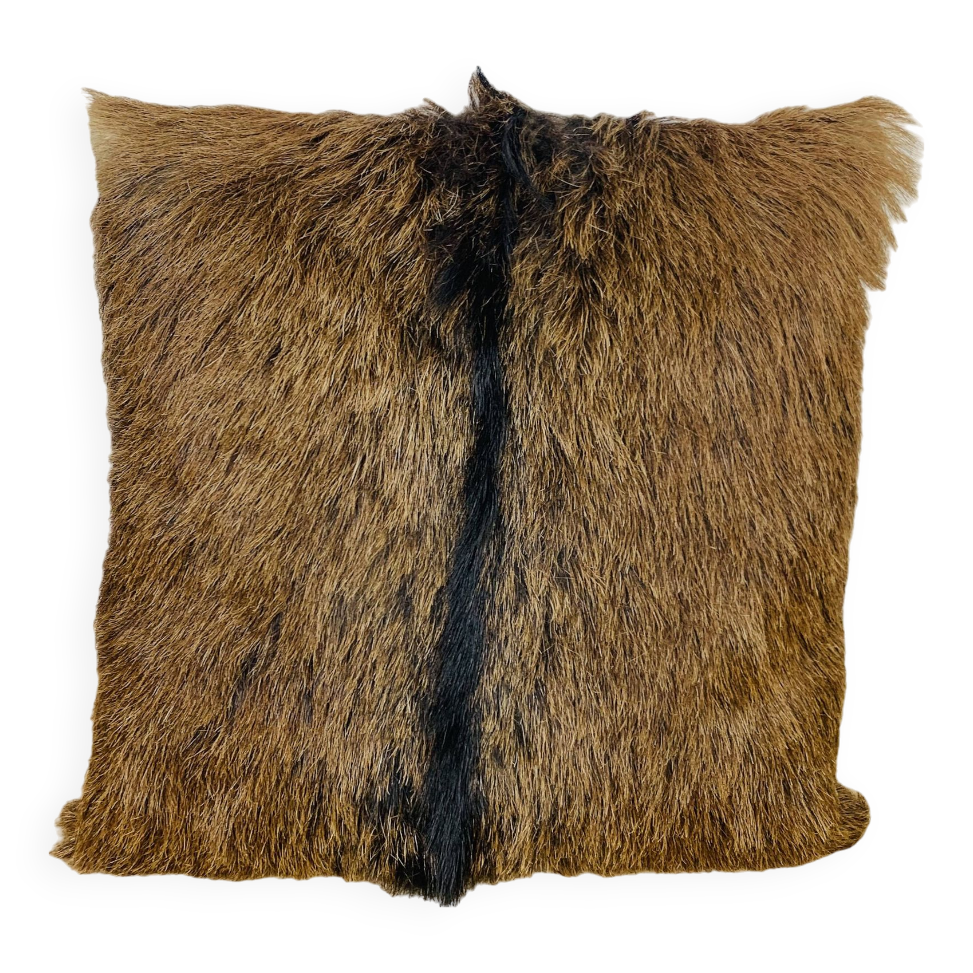 Vintage goatskin cushion