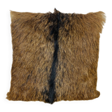 Vintage goatskin cushion