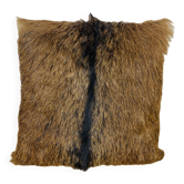Coussin peau de chèvre vintage