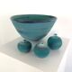 Trio of vintage ceramic vases by Antonio Lampecco