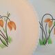 Badonviller Lunéville k&g flat faience plates vintage tulip decor