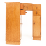 Vintage Art Deco Oak Corner Desk