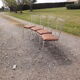 4 chaises vintage chrome et skai marron clair