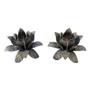 Bougeoirs fleurs de lotus