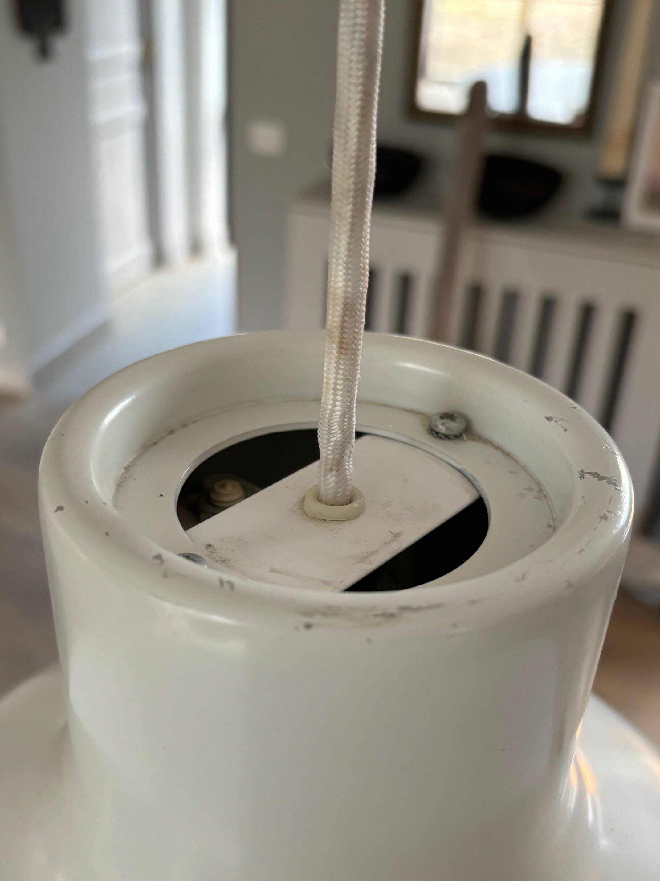 2 metal pendant lights - Sweden 70s/80s