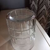 Whiskey decanter and 6 assorted glasses