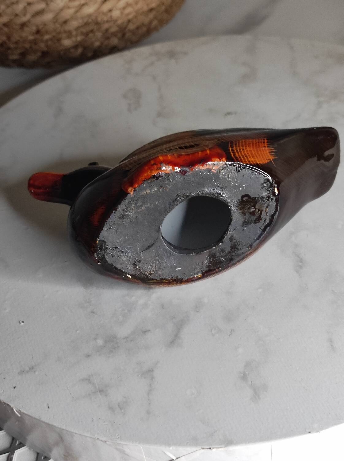Antique duck figurine