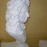 Bust Vauban, in cast plaster, H:62cm.