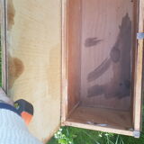 Wooden trunk with compass years 50 feet