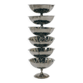 Set of six ice coupes