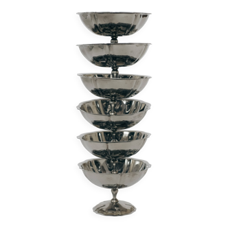 Set of six ice coupes