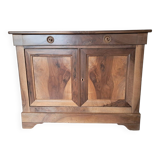 Low cherry wood sideboard with 1 drawer and 2 doors