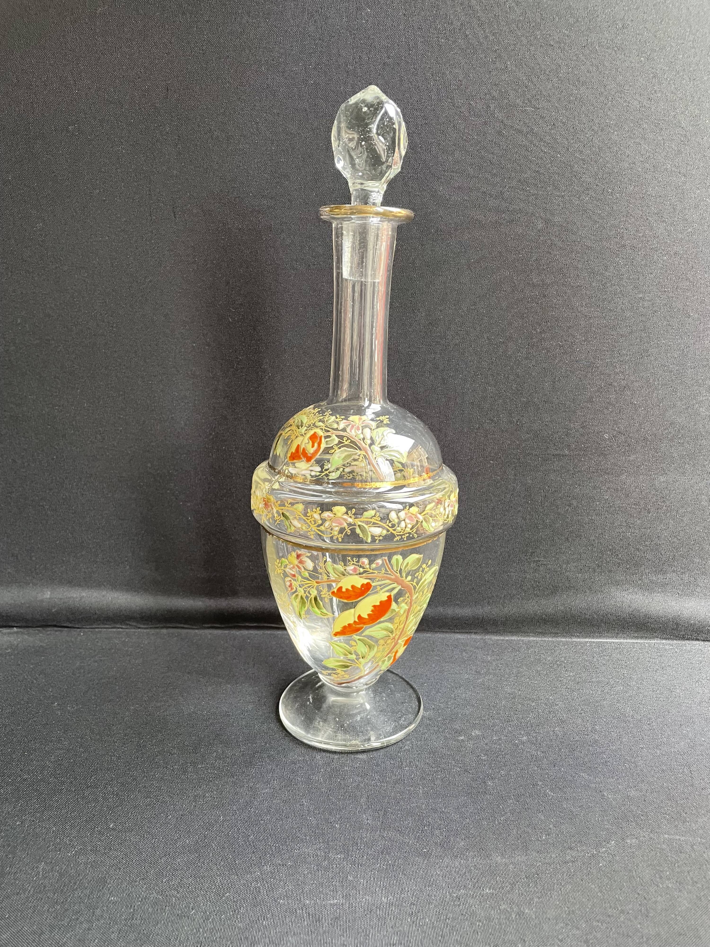 Enamelled decanter François Théodore Legras