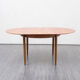 Round dining table, vintage, with extensions