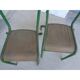 Lot de chaises en métal et bois