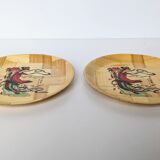 2 Bamboo trays of Asian origin certainly 1950