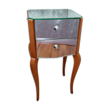 Table de chevet en miroirs années 50