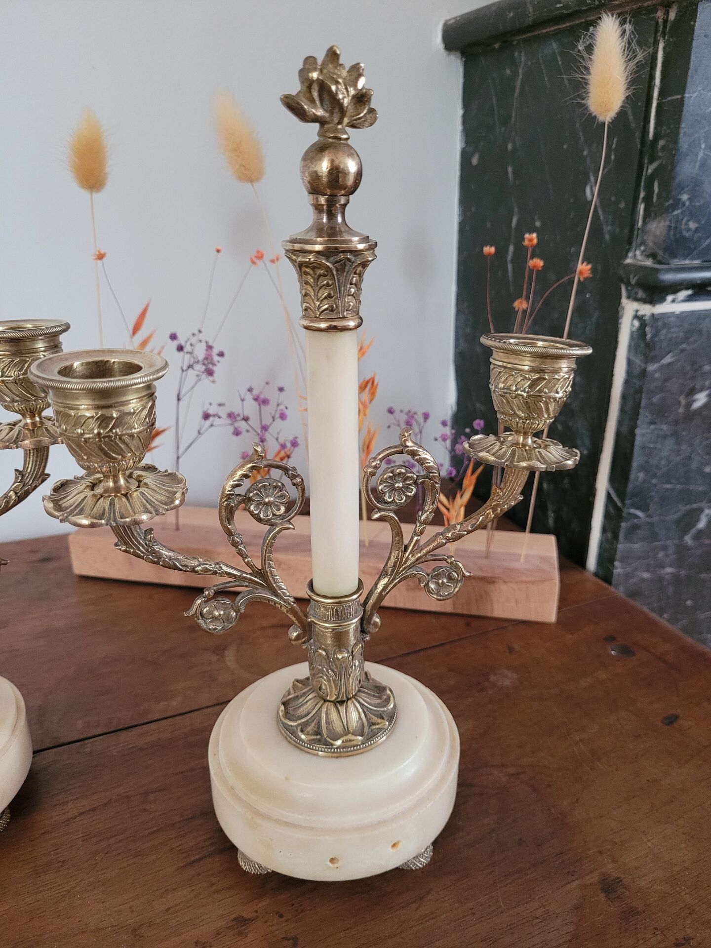 Pair of candelabra / chandeliers Louis XVI