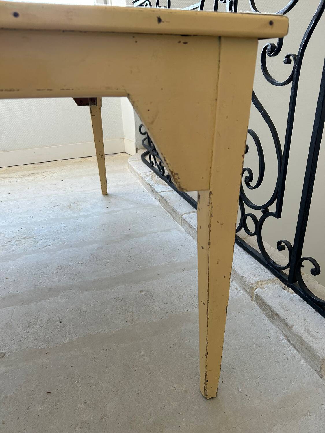 Weathered farm table