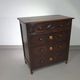 Particularly cool English chest of drawers. Dated (Charles 2 era). Made of solid oak with beautiful patina.