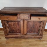 Parisian buffet 2 doors 3 drawers bahut rustic fir 19th century