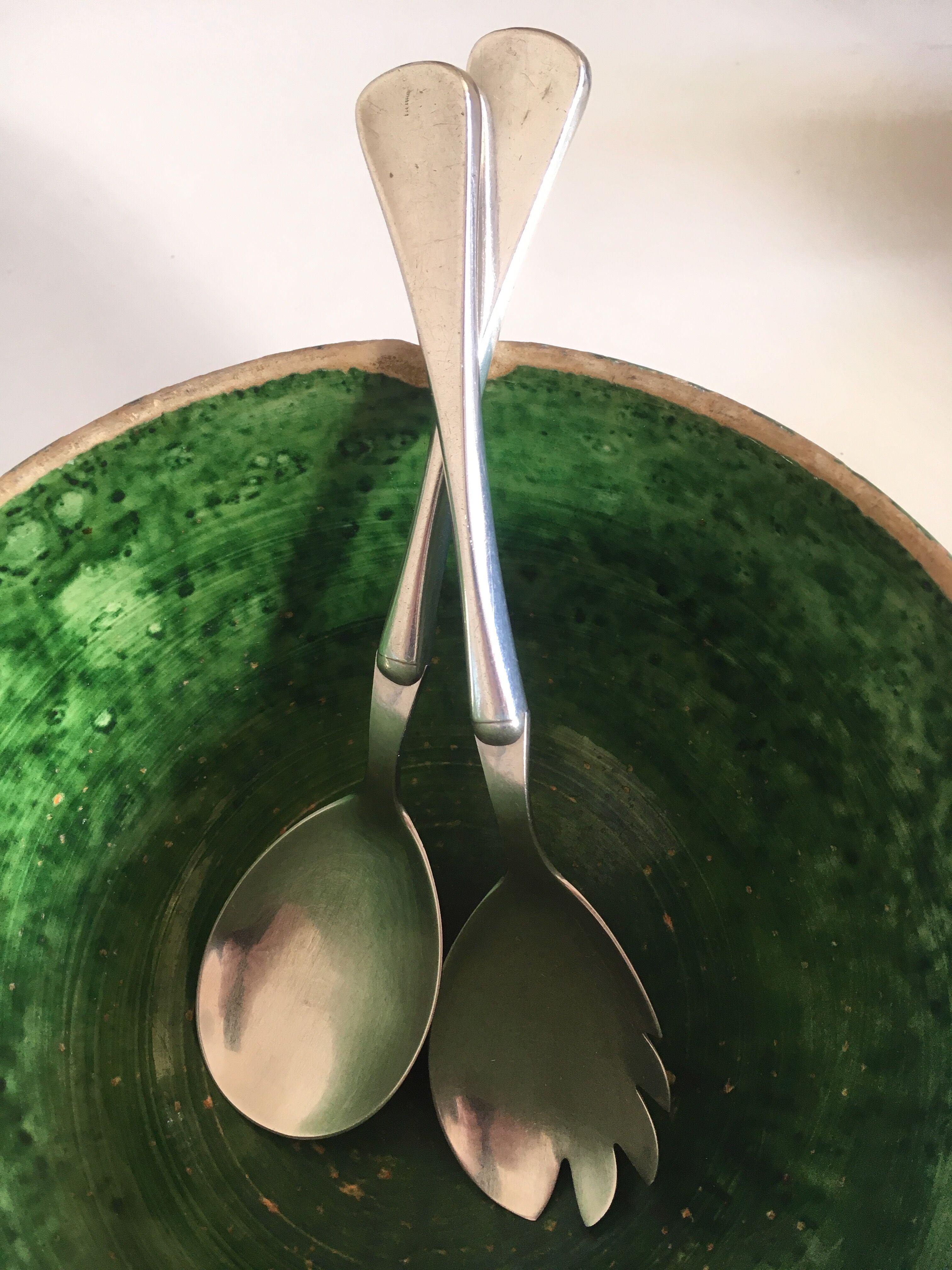 Foucard Jourdan Vallauris green glazed earth bowl 50
