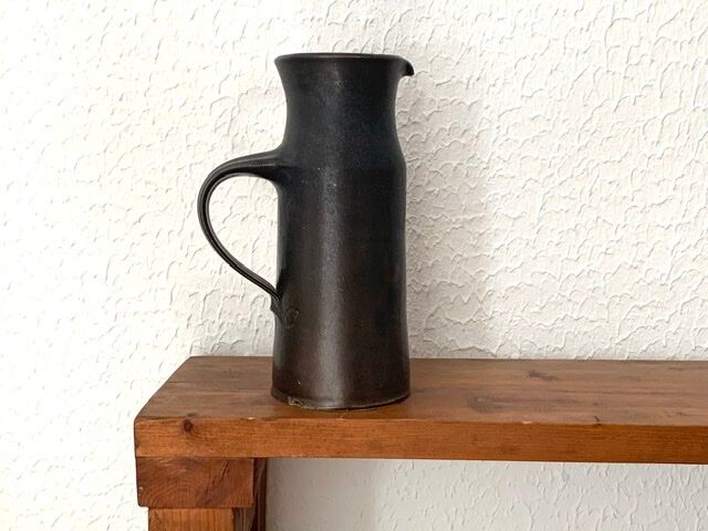 Jean Cacheleux's black ceramic pitcher, 1970s
