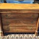 Empire walnut commode with detached columns – early 19th century