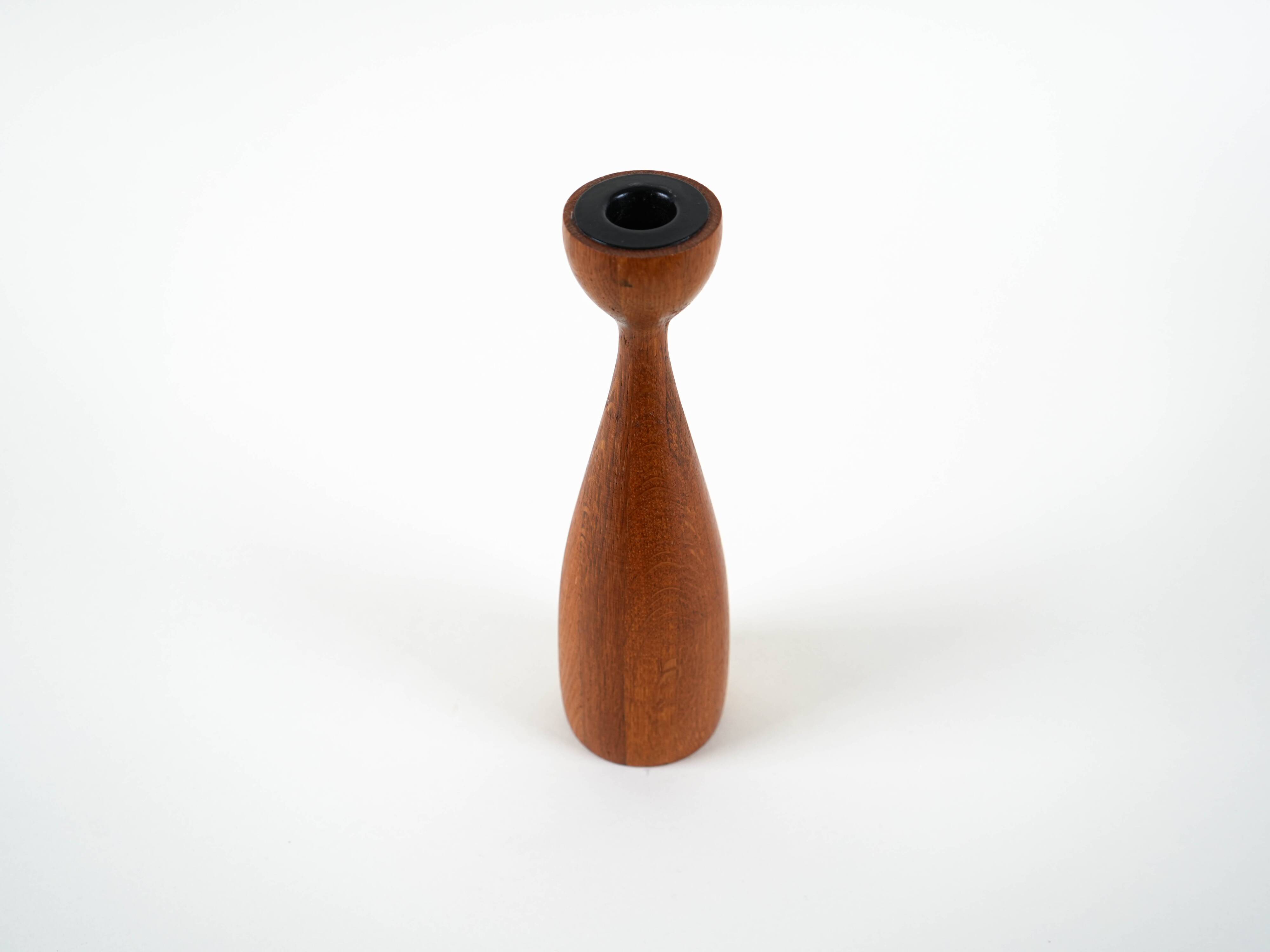 Bougeoir en teck, design danois, années 1970, fabriqué par BoConcept