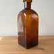 Amber Square Apothecary Bottle