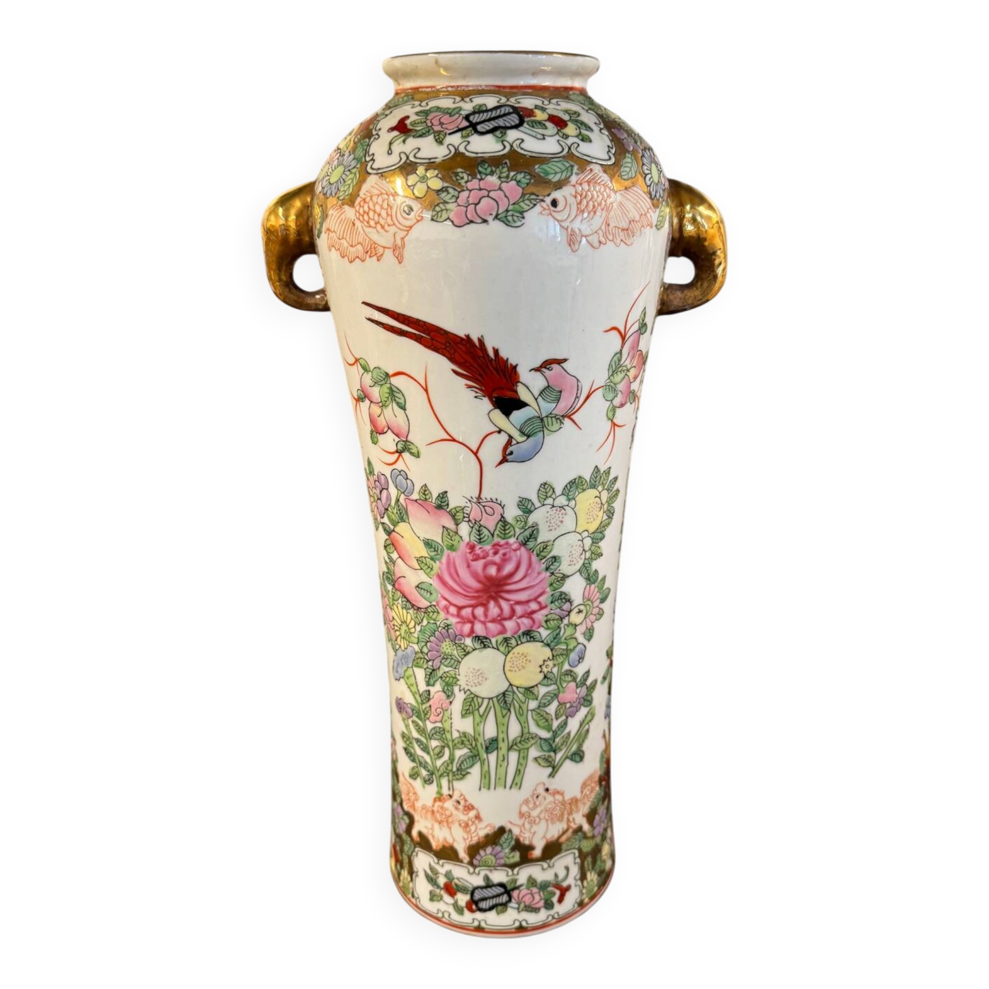 Large porcelain vase with elephant handles – 20th century