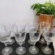 Set of 8 wine glasses with cut feet