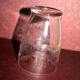Series of 6 glasses cups 1920 in crystal engraved guilloché in pantogravure 9.2Ht