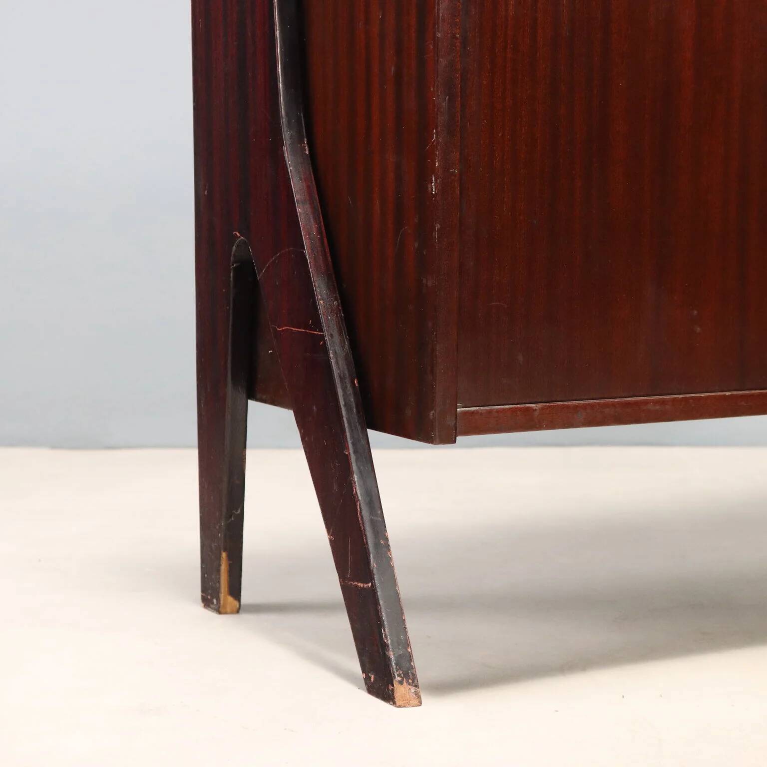 Vintage mahogany bar cabinet from the 1960s.