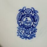 Assiettes creuses Royal Sphinx Maestricht P. Regout "Cambridge Old England" bleu & blanc