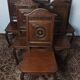 Set of 6 Art Deco oak chairs