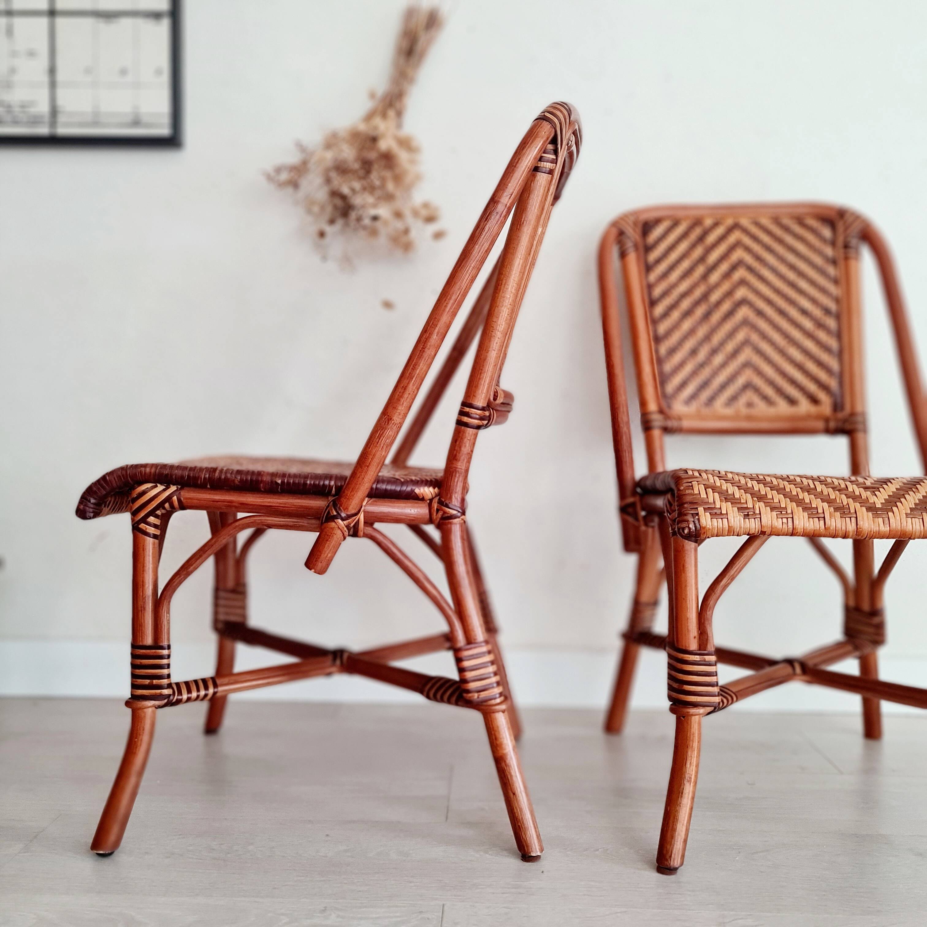 Rattan bistro chairs