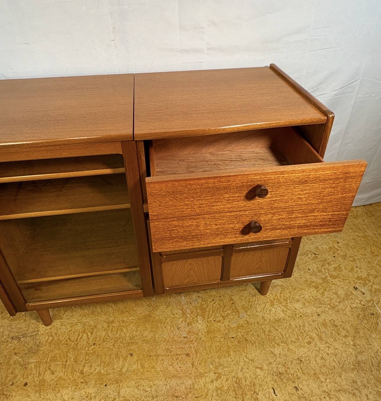 Mid Century Retro Teak Music Cabinet by Nathan Circa 1960 Record cabinet