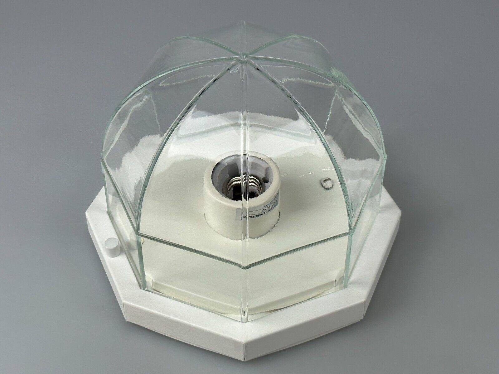 Plafonnier des années 60 70 Glashütte Limburg Allemagne Plafoniere verre et métal